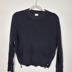 Women's Navy Ribbed Sweater
